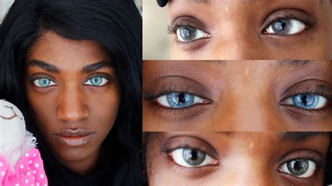 Melanin Friendly Color Contacts on DARK Eyes & Skin | Color Contacts Review ft. Iris Beauty ...