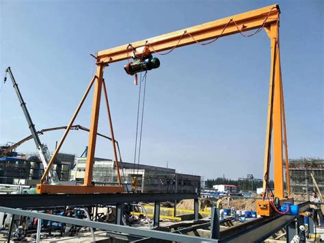 A Frame Span 7m Mobile Gantry Crane Portable Gantry Hoist 3.5 Ton