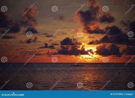 Sunrise Over the Pacific Ocean Stock Image - Image of magical, cloud ...