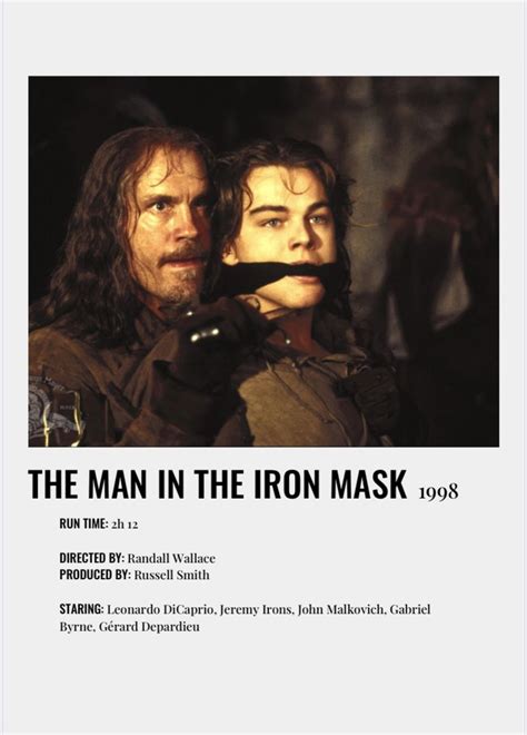 the man in the iron mask movie poster | Leonardo dicaprio movies, Movie ...