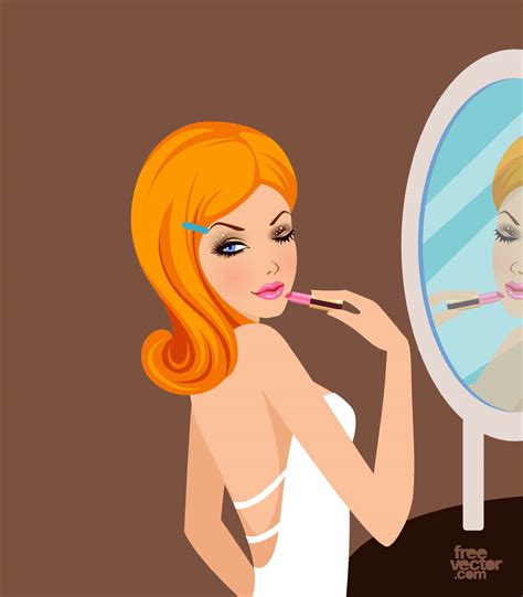 Pretty Girl With Lipstick Vector Art & Graphics | freevector.com