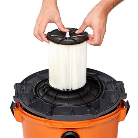 RIDGID 1-Layer Standard Pleated Paper Filter for Most 5 Gallon and ...