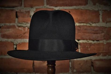 Distressed black fur felt fedora made to measure | Etsy | Felt fedora, Fedora, Unique hats