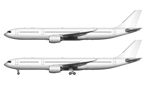 Airbus A330-900 NEO blank illustration templates – Norebbo