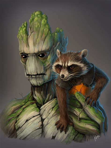 Groot and Rocket Raccoon by KetrinDarkDragon on deviantART | Groot marvel, Superhero art, Marvel ...