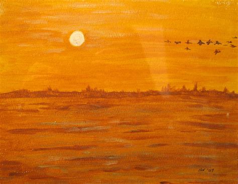 Orange Ocean Painting by Ian MacDonald - Fine Art America