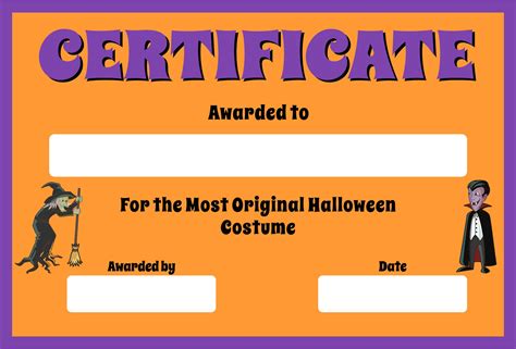 Halloween Certificate Templates - 15 Free PDF Printables | Printablee