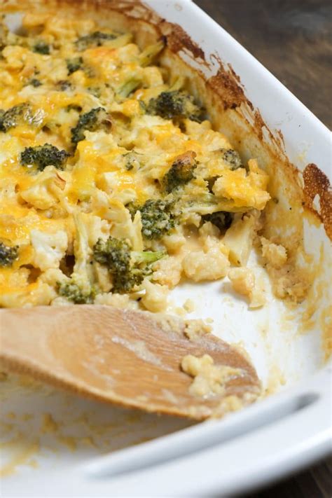 Cheesy Broccoli and Cauliflower Casserole Recipe - Super Healthy Kids