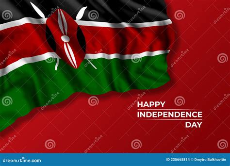 Kenya Independence Day Card with Flag Stock Illustration - Illustration ...