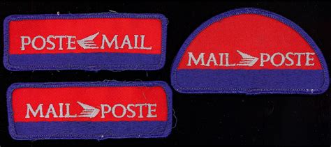 1980s Three Canada Post uniform badges, embroidered. - Longley Auctions