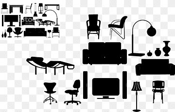 Free download | Modern furniture silhouettes, png | PNGWing