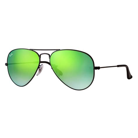 Ray-Ban - RB3025 002/4J - Original Aviator Flash Lenses Gradient - Black - Green Gradient Flash ...