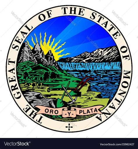 State seal of montana Royalty Free Vector Image