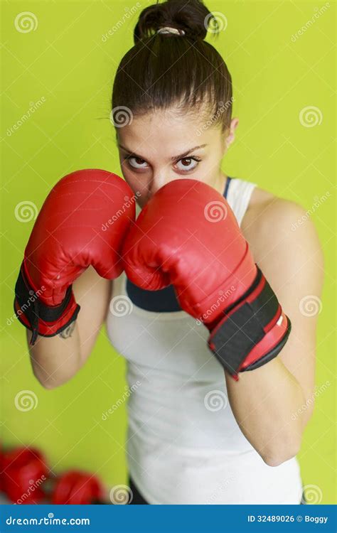 Boxing girl stock photo. Image of fight, hands, aggressive - 32489026