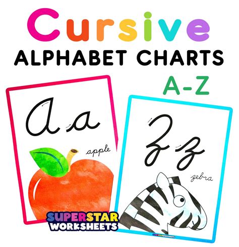 Cursive Alphabet - Superstar Worksheets