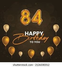 Happy 84th Birthday Greeting Card Vector Stock Vector (Royalty Free) 2126330312 | Shutterstock