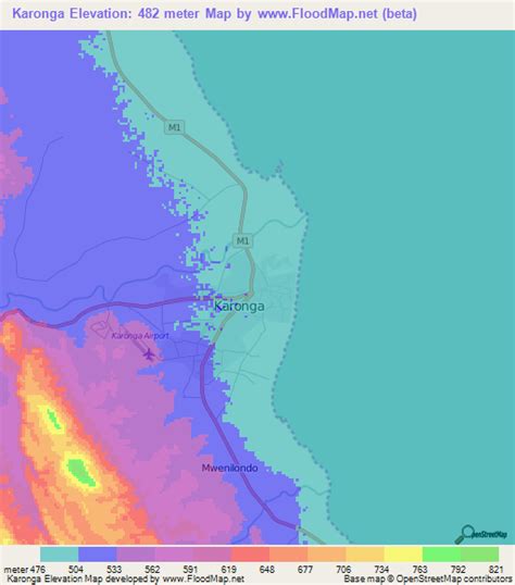 Elevation of Karonga,Malawi Elevation Map, Topography, Contour