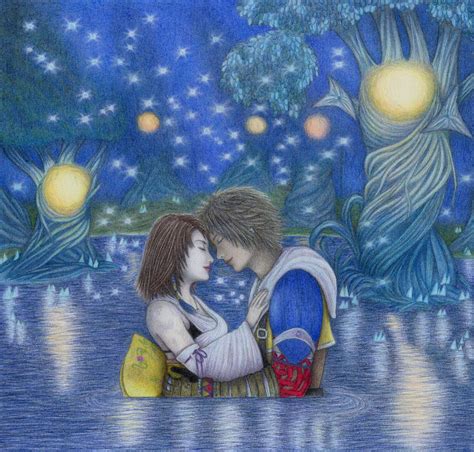 Tidus and Yuna - Macalania Woods by winry7405 on DeviantArt