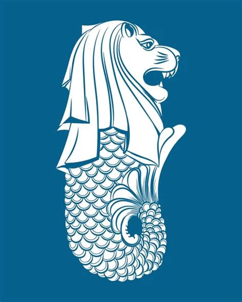 45 Merlion outline Vector Images | Depositphotos