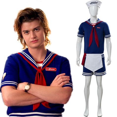 Stranger Things 3 Scoops Ahoy Steve Harrington Cosplay Costume ...