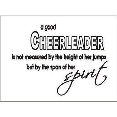 A good cheerleader..spirit Wall art vinyl decals letters love | Etsy | Cheerleading quotes ...