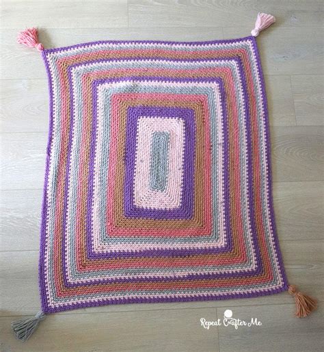 Easy Rectangular Crochet Blanket Pattern | AllFreeCrochet.com