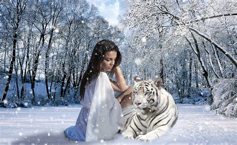 Woman Tiger Snow - Free photo on Pixabay - Pixabay