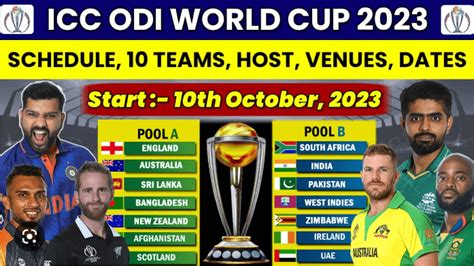 ICC World Cup 2023 Schedule,Team, Venue, Time Table, PDF, Point Table