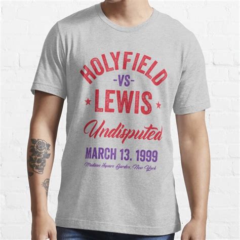 "Lewis vs Holyfield Fight - Boxing T-shirt" T-shirt for Sale by TeeMonsters | Redbubble ...