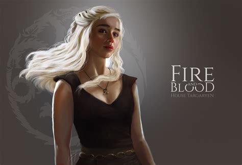 Game Of Thrones Dragon Girl Daenerys Targaryen Art Wallpaper, HD Movies ...