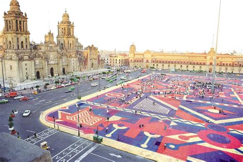 AECCafe: Coloured Zocalo in Mexico City, Mexico by 100architects