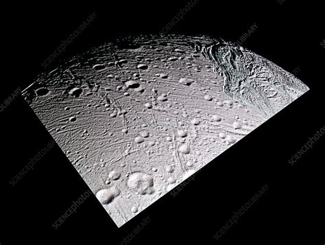 Enceladus' surface - Stock Image - R400/0115 - Science Photo Library