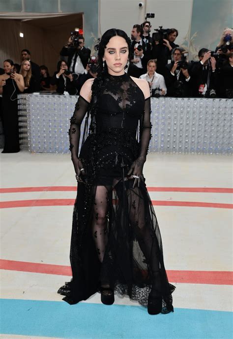 Billie Eilish Wore Sheer Black Lingerie Gown at the 2023 Met Gala