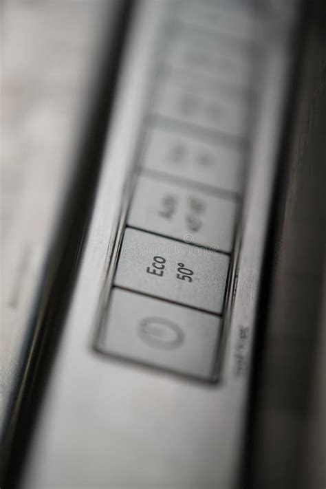 Close-up of Eco Button in a Modern Dishwasher Control Panel. Stock ...