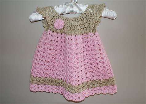 Baby Dress Pinafore Crochet Newborn Dress Infant Baby Girl