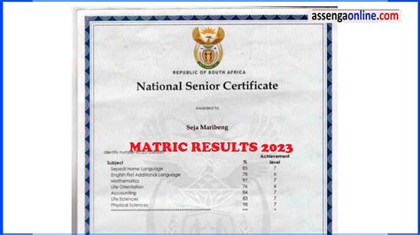 Matric pass rate 2023 per province - assengaonline.com