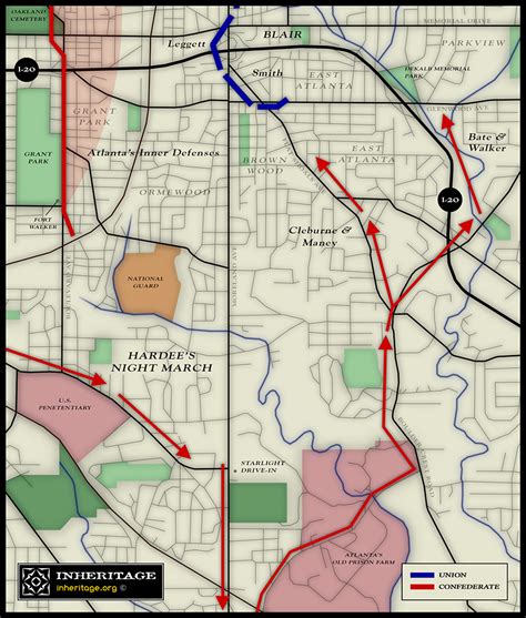 The Battle of Atlanta, Today / Part I: Hardee's Night March Map | The ...