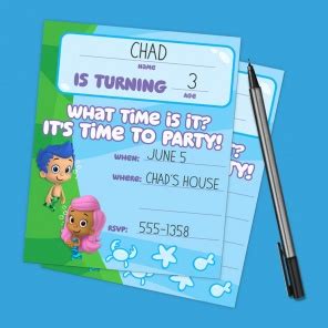 Bubble Guppies Birthday Party Invitations | Nickelodeon Parents