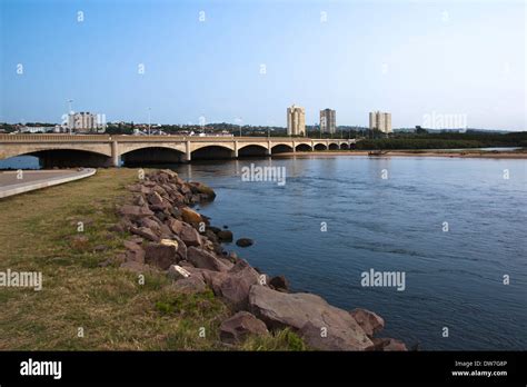 Traffic bridge over mouth of Umgeni river at blue lagoon, Durban South Africa Stock Photo - Alamy