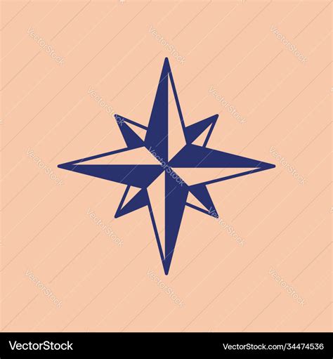 Thief star russian prison tattoo eight-pointed Vector Image