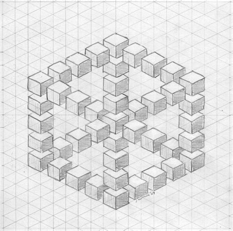 illusion cube sketch by herbevore on DeviantArt