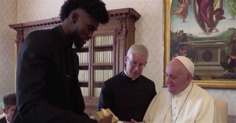 Pope Francis meets with NBA players at the Vatican - CBS News