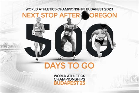 The World Athletics Championships Budapest 23 will start in 500 days ...