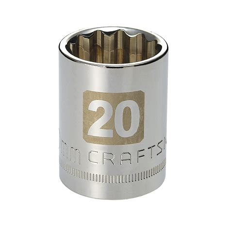 Craftsman 1/2" Drive 20mm Socket, 12pt. - Tools - Ratchets & Sockets ...