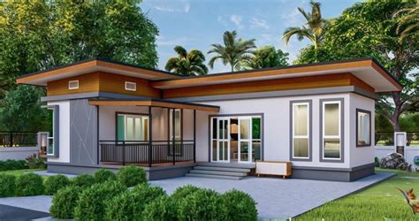 Modern L-Shaped House with a Beautiful Shed Roof - Pinoy House Plans