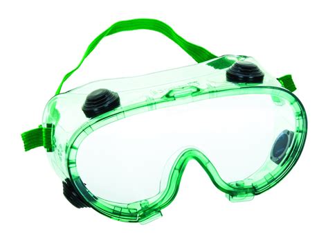 Eisco Labs Vented Basic Green Safety Goggles – Vented with adjustable Elastic strap – indirect ...