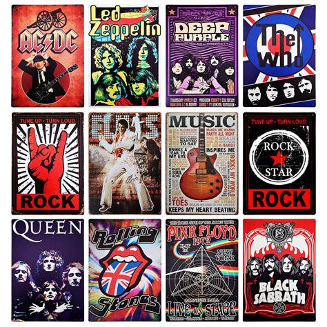 Rock music Metal wall plaque Retro vintage band concert poster 20x30 cm Tin sign | eBay