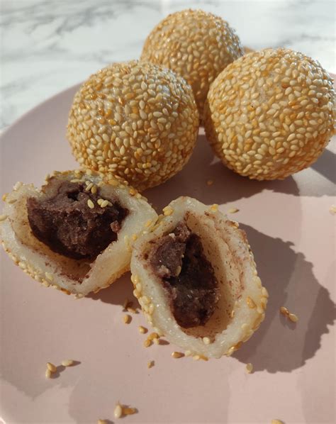 [Homemade] Sesame balls with red bean paste : r/food