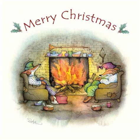 Greetings Cards » The Fireside at Christmas - Moongazer Cards