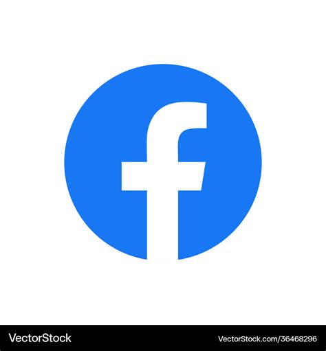 Facebook logo icon printed on white paper Vector Image